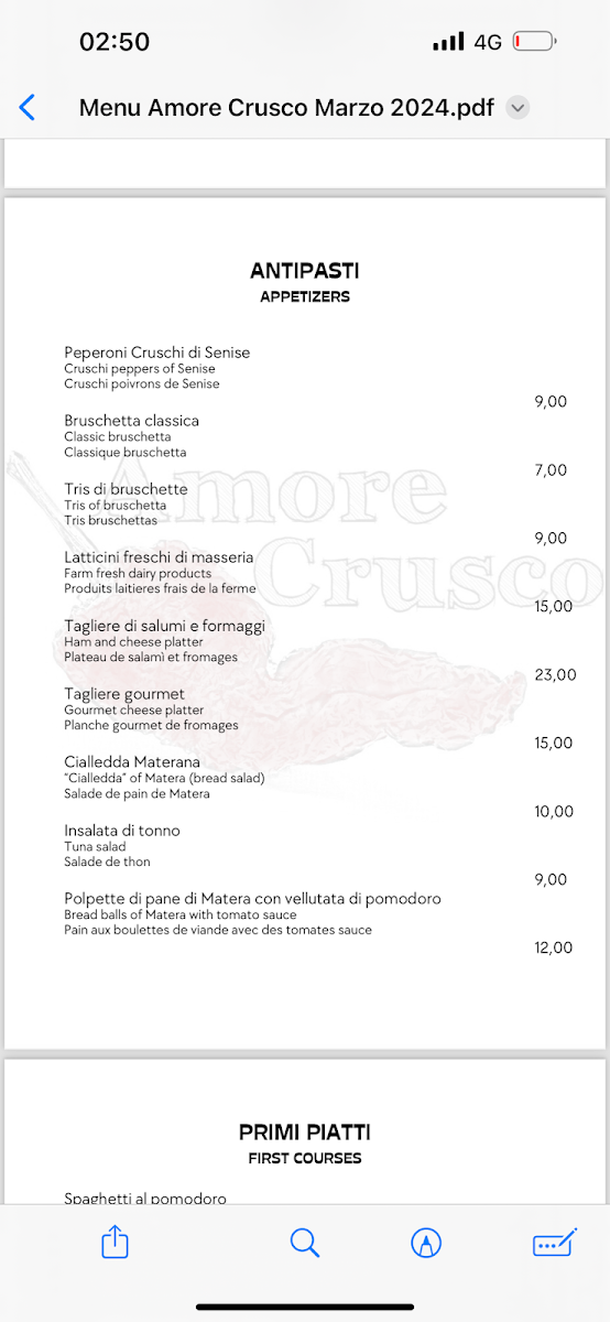 Amore Crusco Photo Menu 7