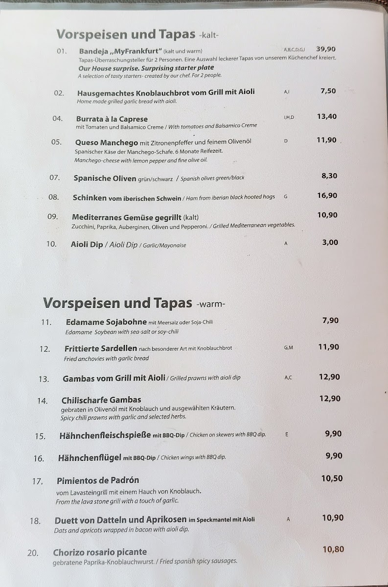 Restaurant MyFrankfurt Photo Menu 1