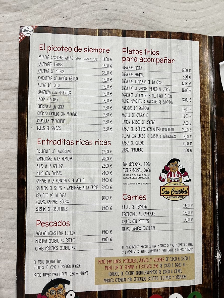 Restaurante Casa Patxi Photo Menu 2