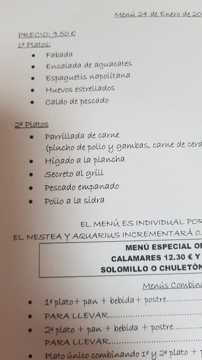 Restaurante Hijos de Chencho Photo Menu 8