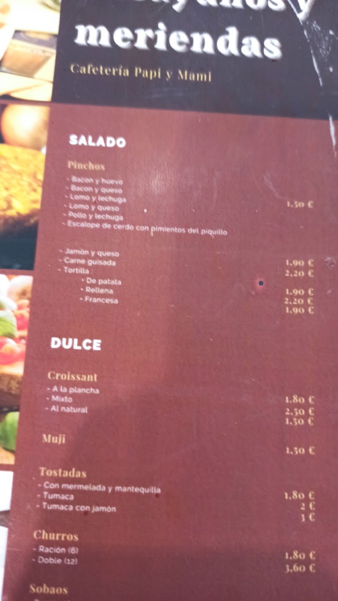 Cafe Bar Papi Y Mami Photo Menu 1