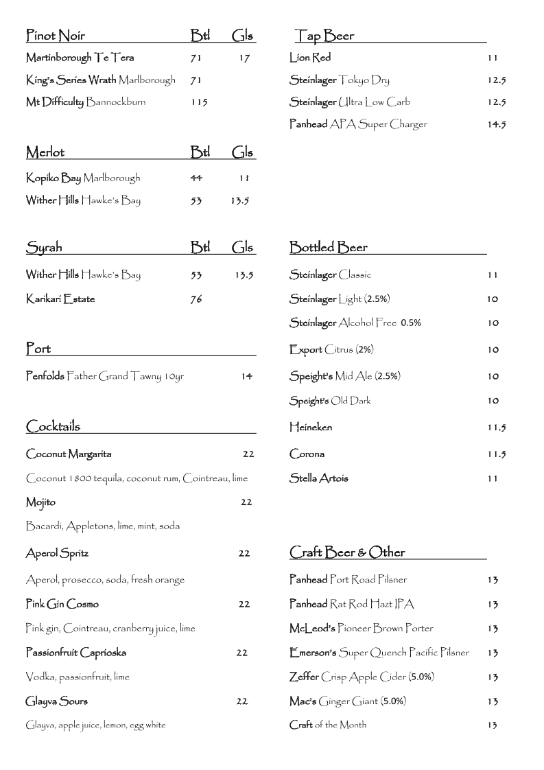 Split Bar & Restaurant Photo Menu 2