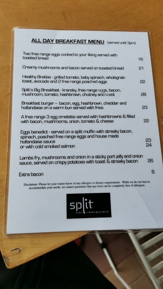 Split Bar & Restaurant Photo Menu 8