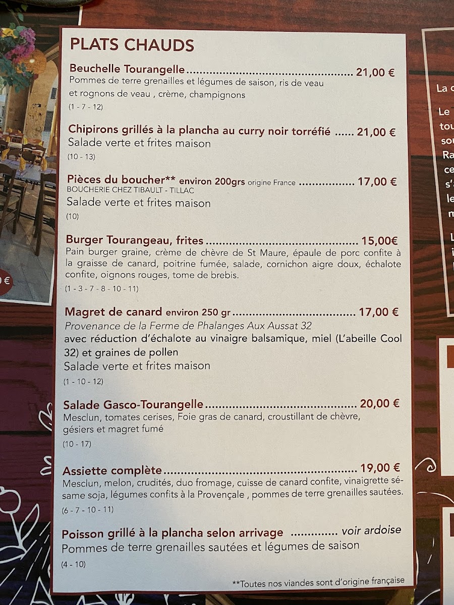 Ô Rabastens Photo Menu 1