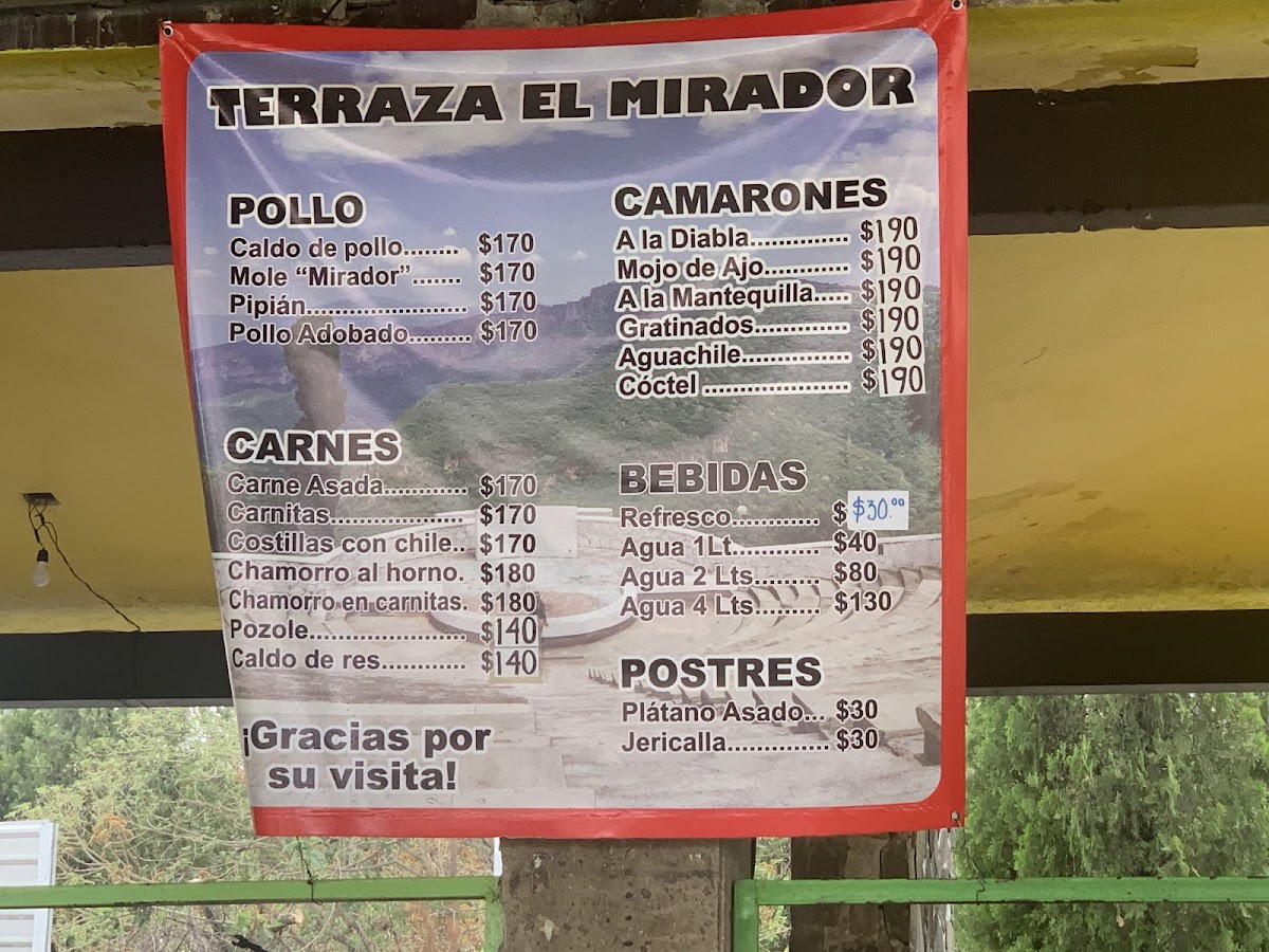 Restaurant El Mirador Photo Menu 1