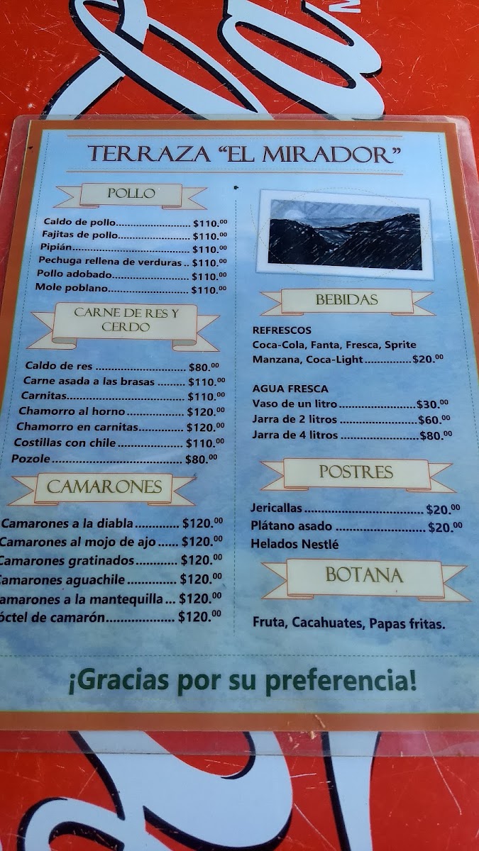 Restaurant El Mirador Photo Menu 5