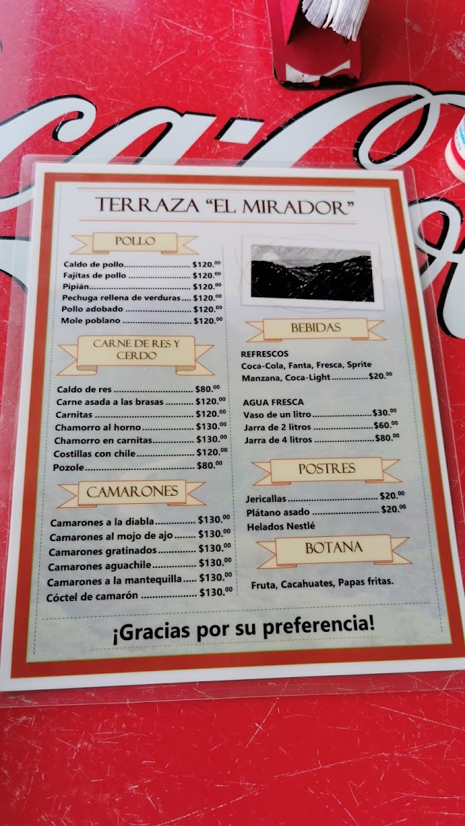 Restaurant El Mirador Photo Menu 6