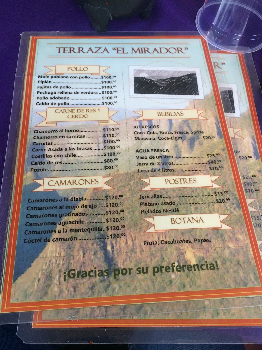 Restaurant El Mirador Photo Menu 7