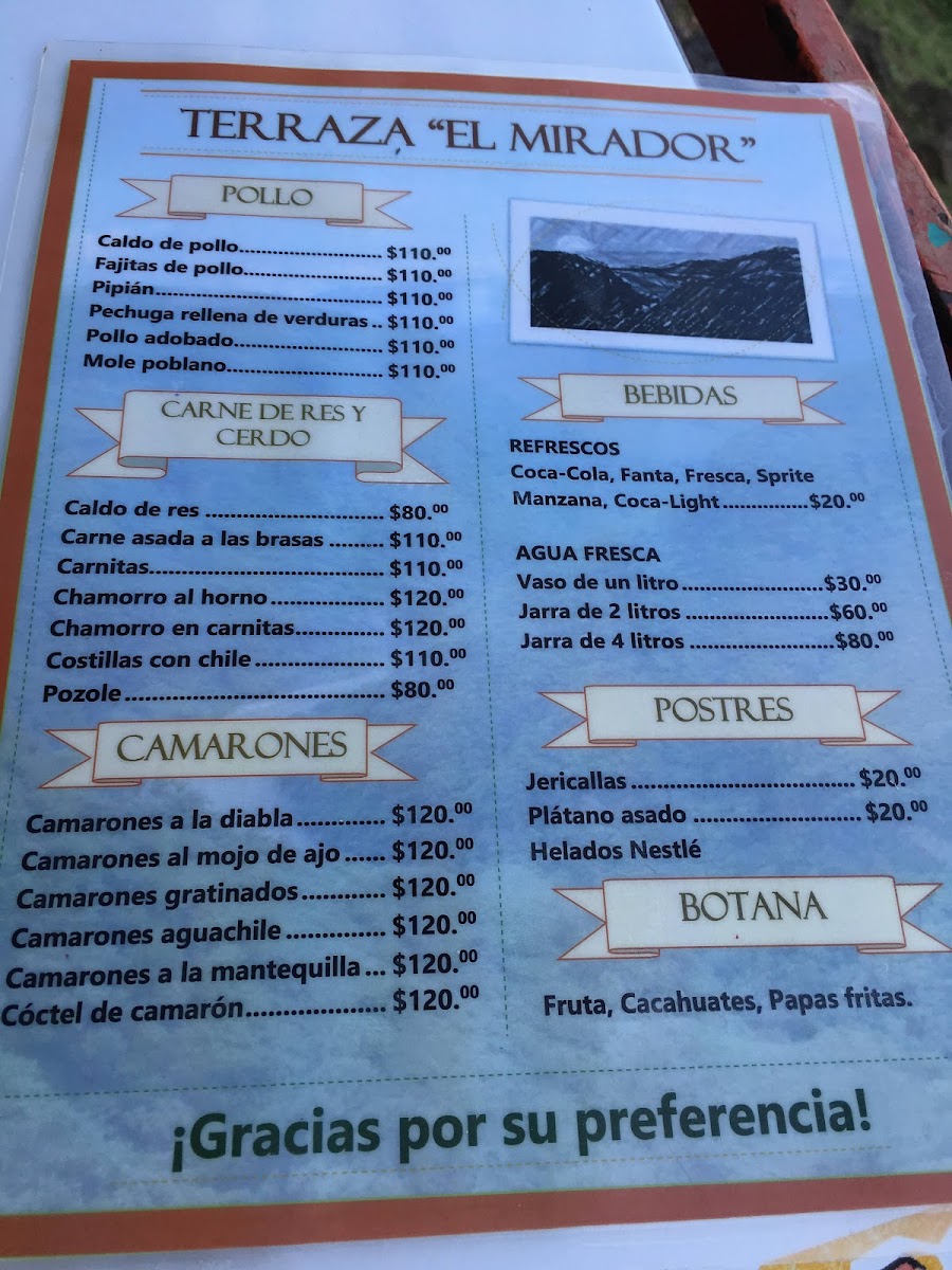 Restaurant El Mirador Photo Menu 8