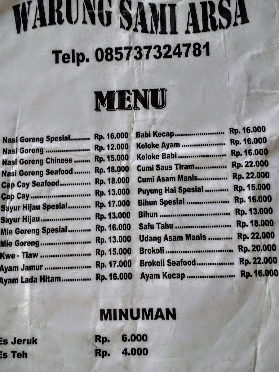 Warung Sami Arsa Photo Menu 6