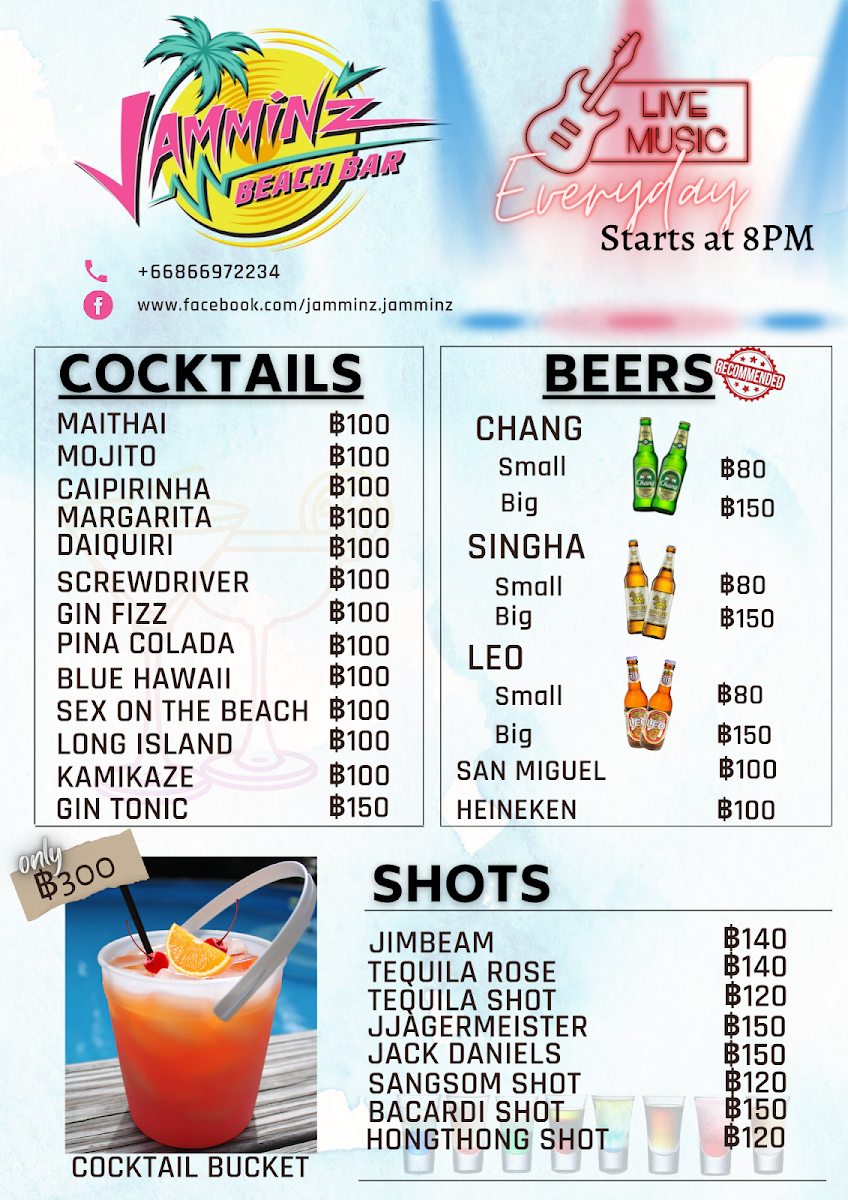 Jamminz Beach Bar Samui Photo Menu 1