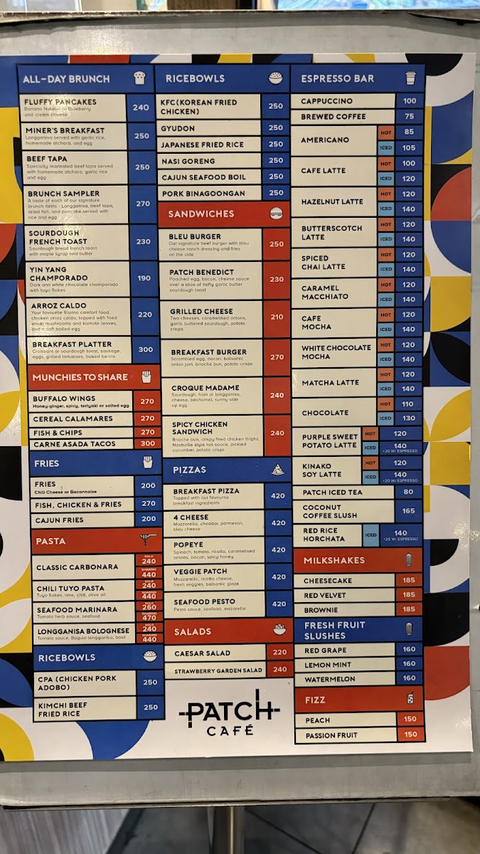 Patch Cafe Photo Menu 8