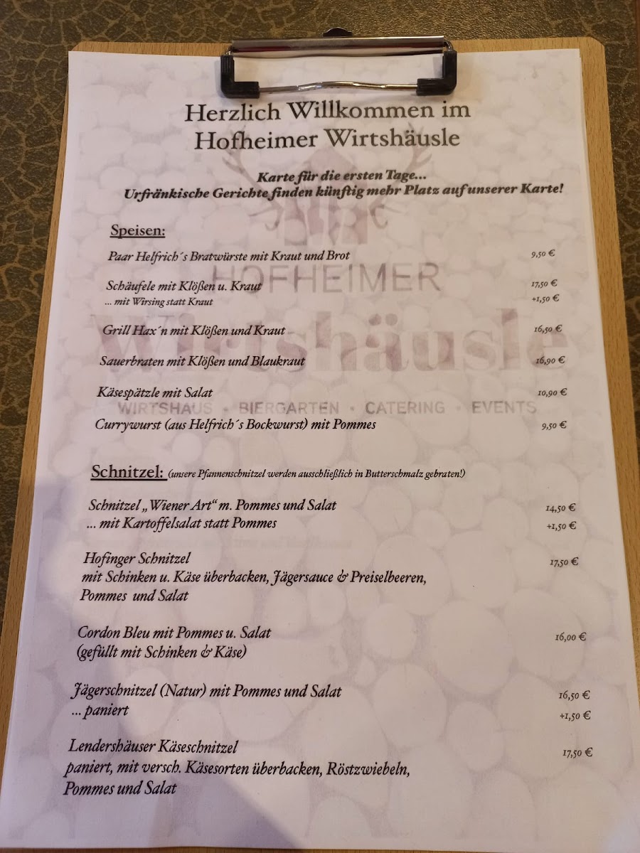 Hofheimer Wirtshäusle Photo Menu 6