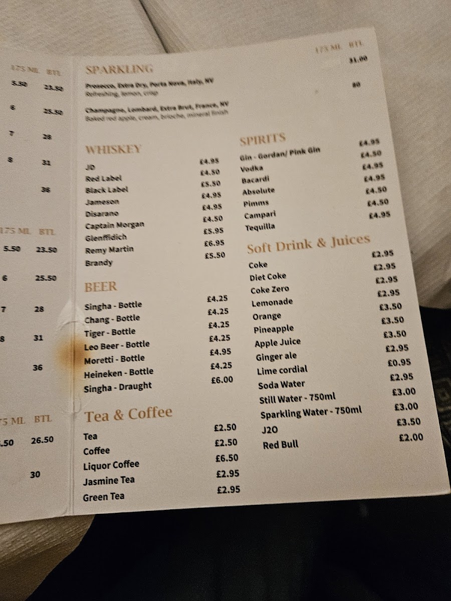 The Secret Thai Garden, Potters Bar Photo Menu 8