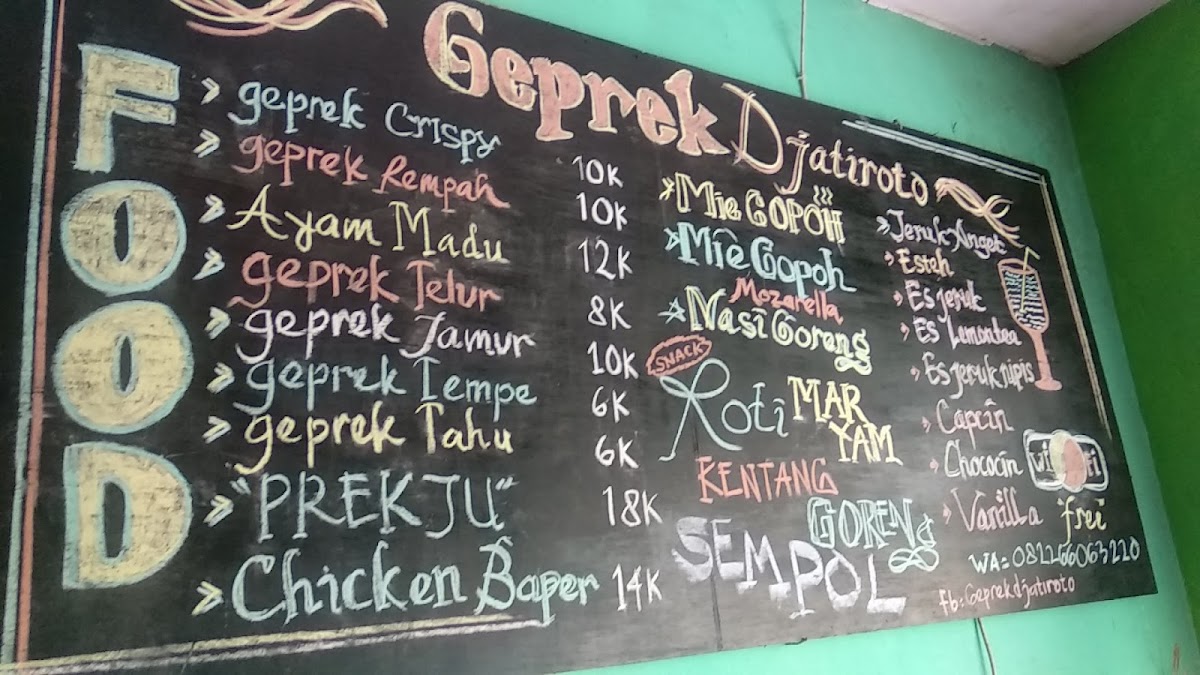 Geprek Djatiroto Photo Menu 1
