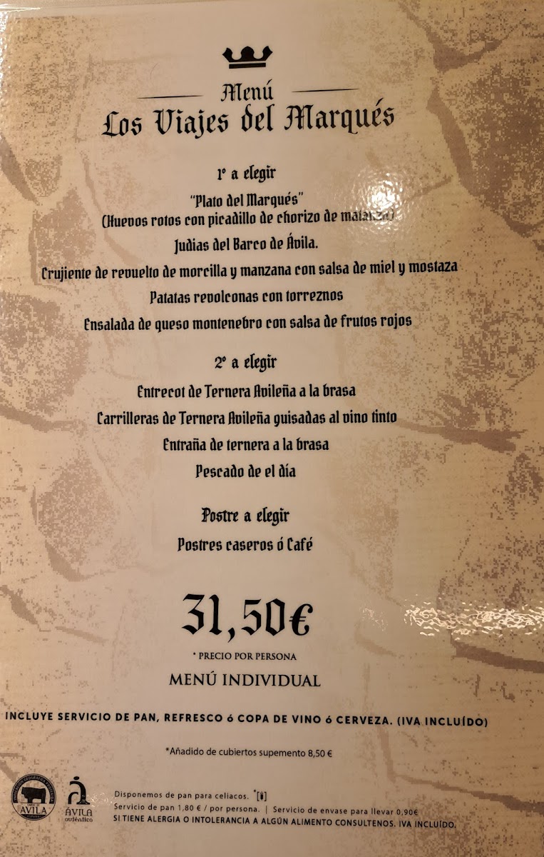 El Viejo Marqués Photo Menu 3