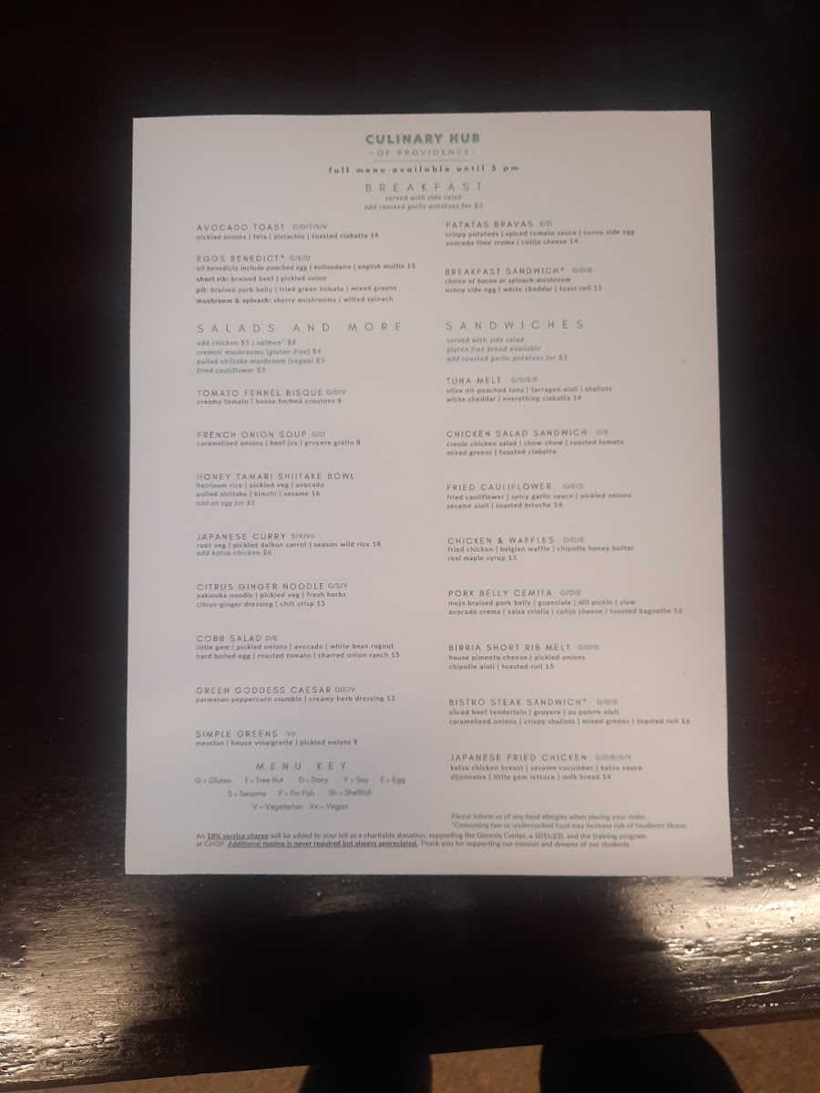CHOP - Culinary Hub of Providence Photo Menu 5