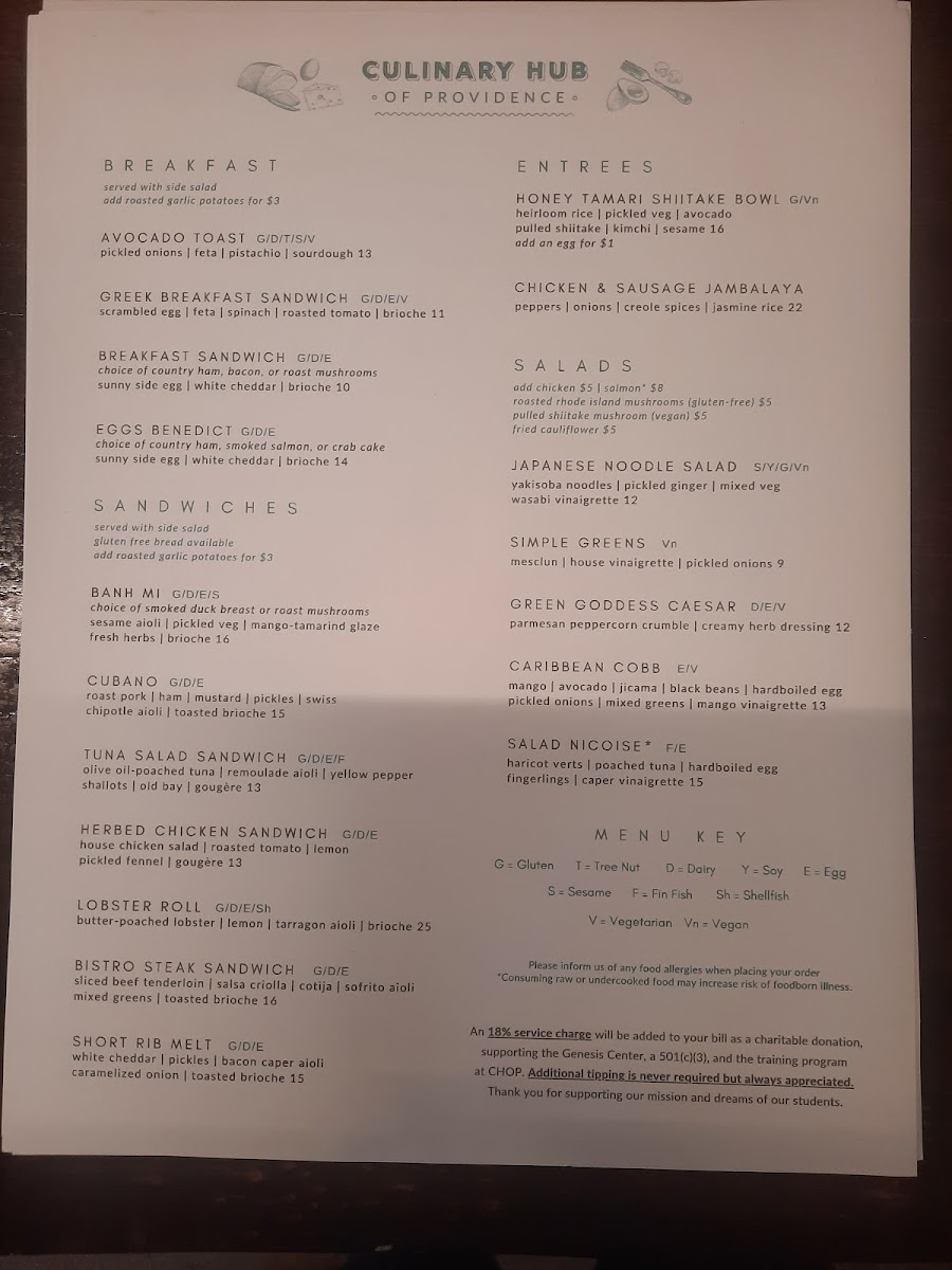 CHOP - Culinary Hub of Providence Photo Menu 6