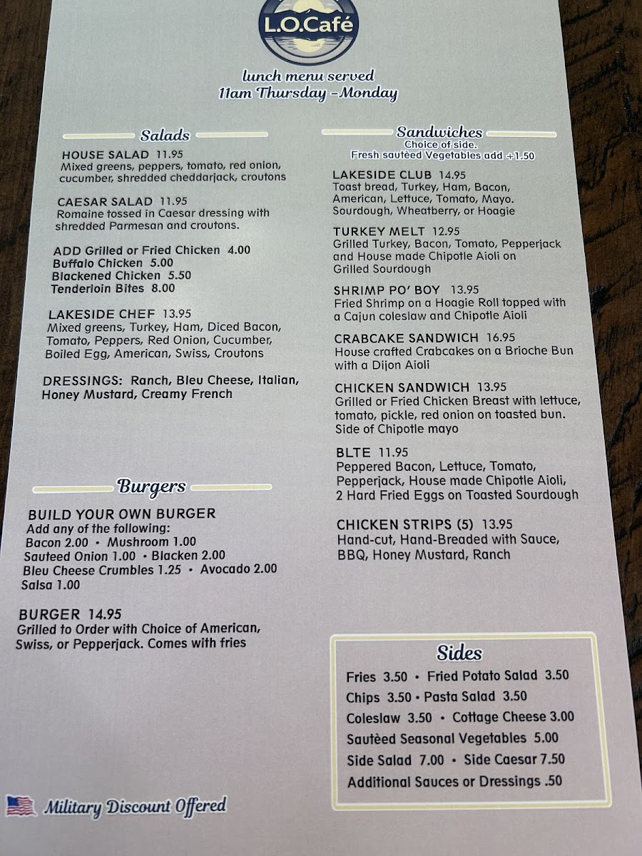 L.O. Cafe Photo Menu 1