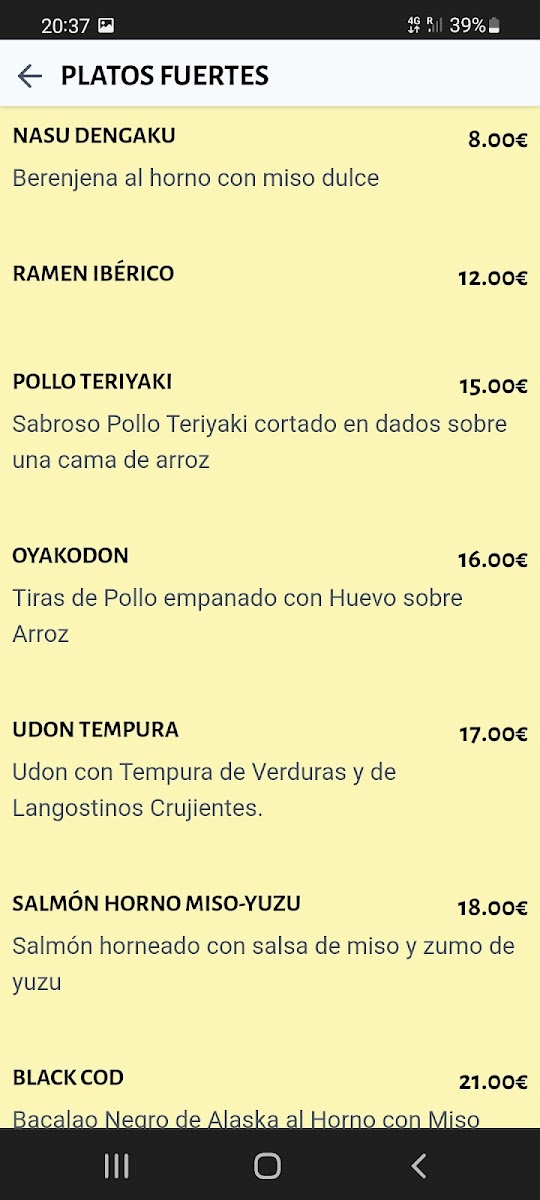 Doki Doki | Restaurante Japonés Barrio Salamanca Photo Menu 2