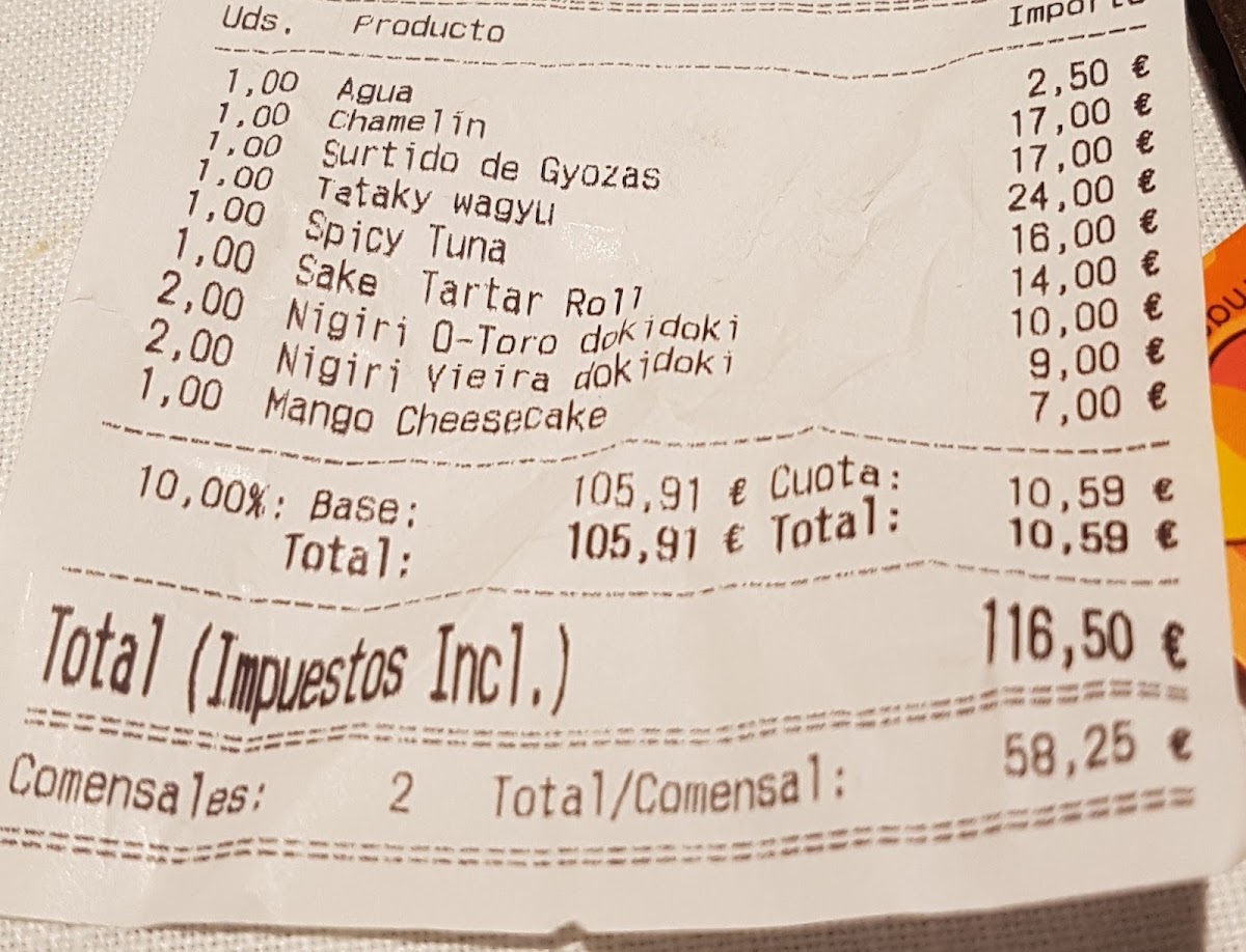 Doki Doki | Restaurante Japonés Barrio Salamanca Photo Menu 9