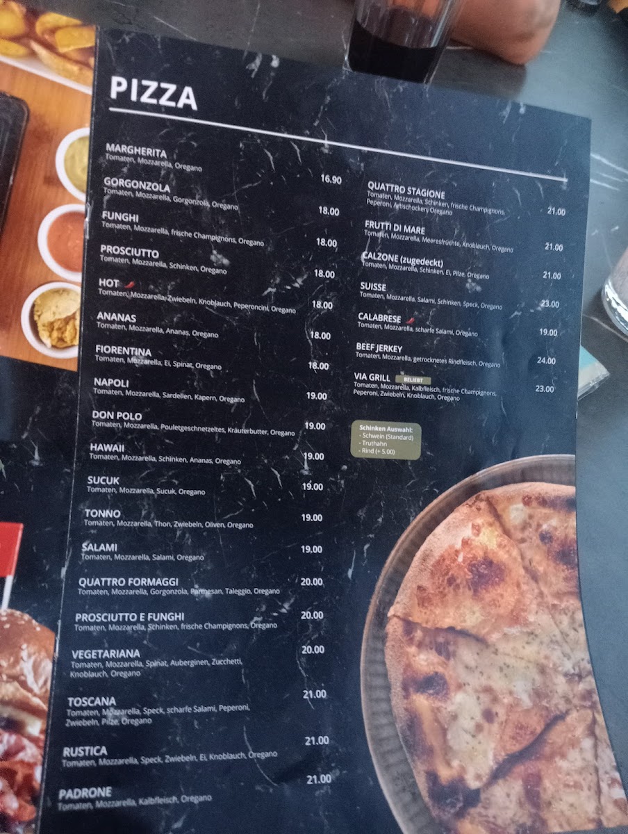 Via Grill Restaurant Photo Menu 2