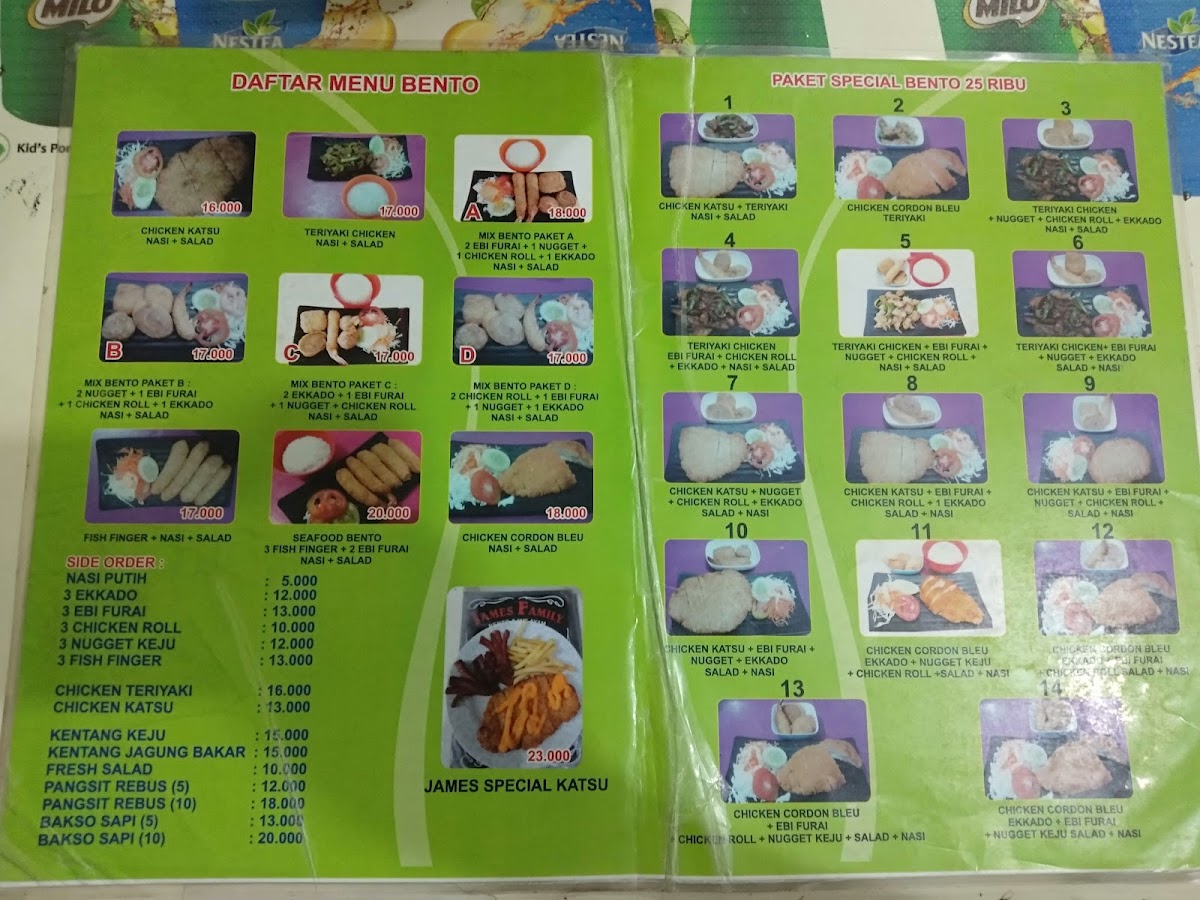 James Family Bento & Mie Ayam Photo Menu 2