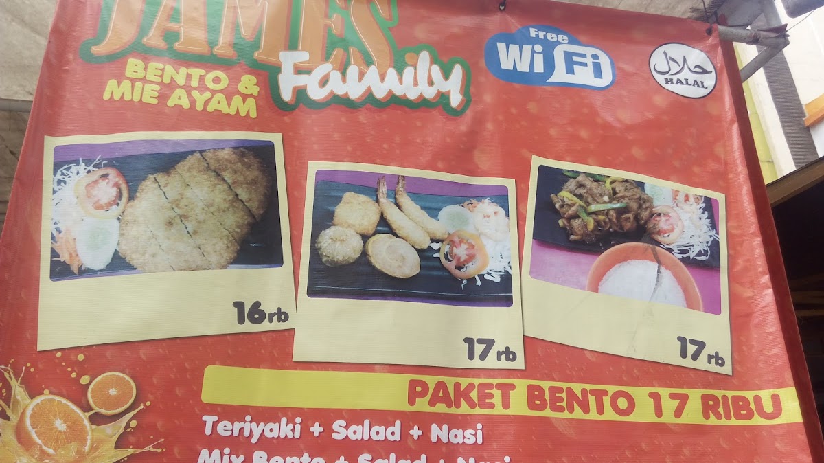 James Family Bento & Mie Ayam Photo Menu 3