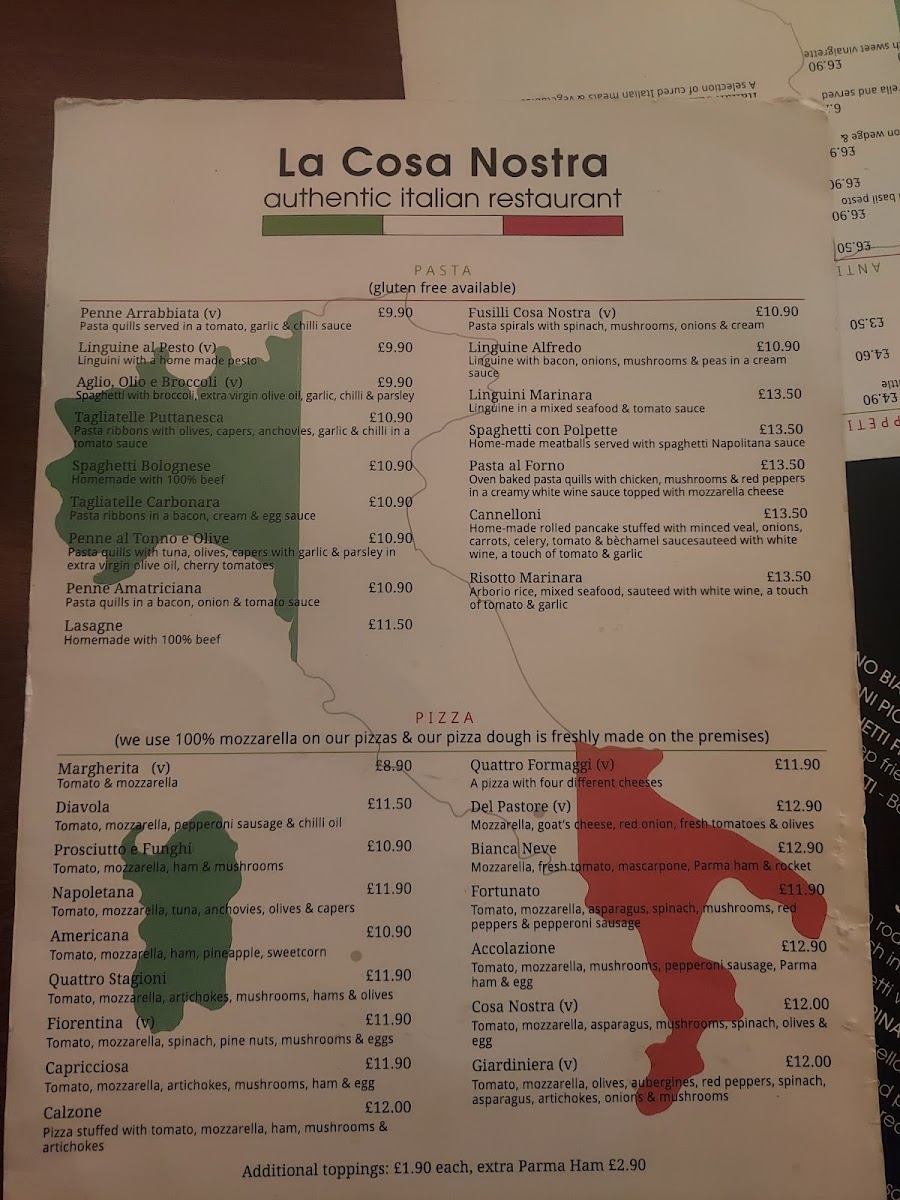La Cosa Nostra Photo Menu 9