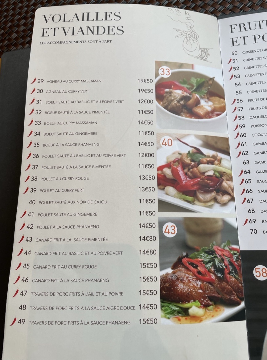 Thaï Basilic Photo Menu 7