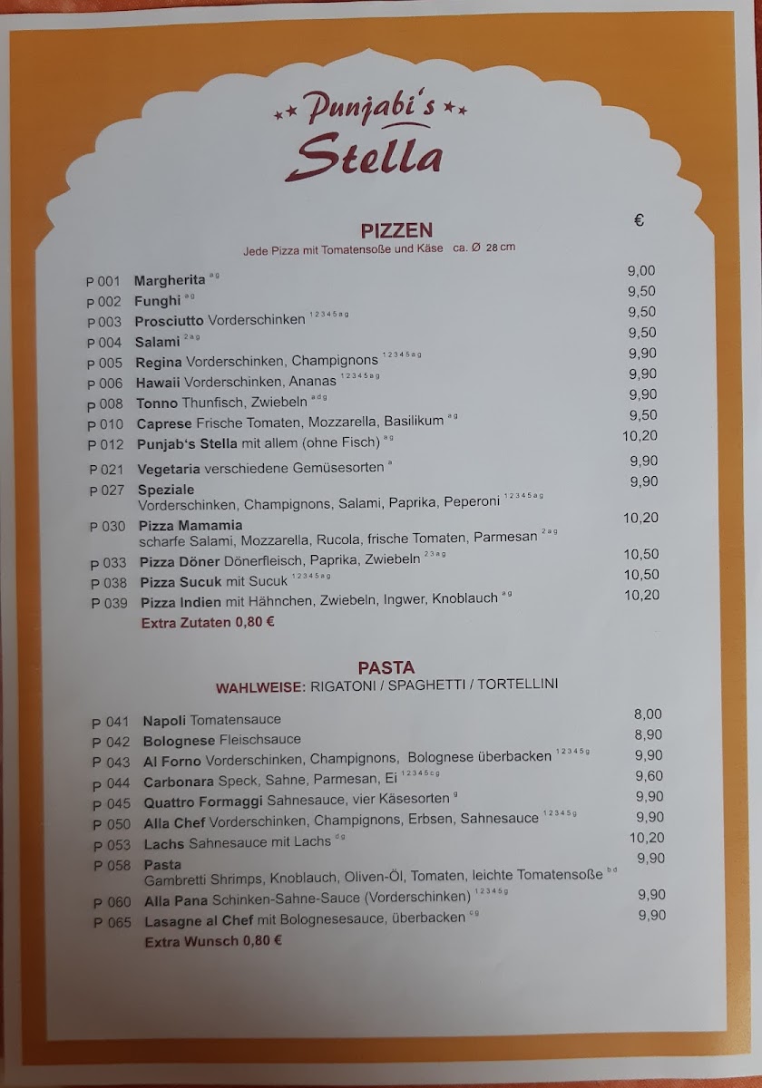 Punjabi´s Stella Indisches Restaurant Photo Menu 5