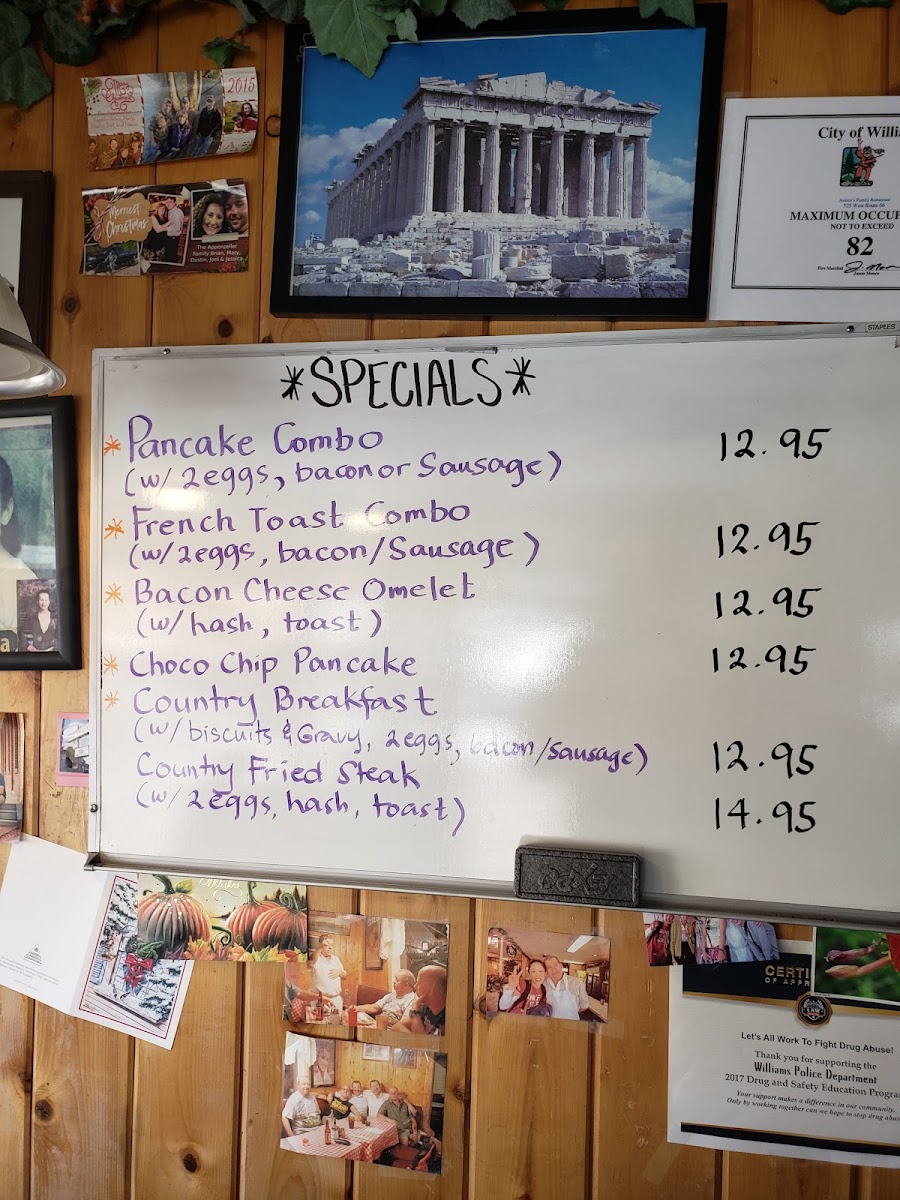 Jessica's Family Restaurant Photo Menu 3
