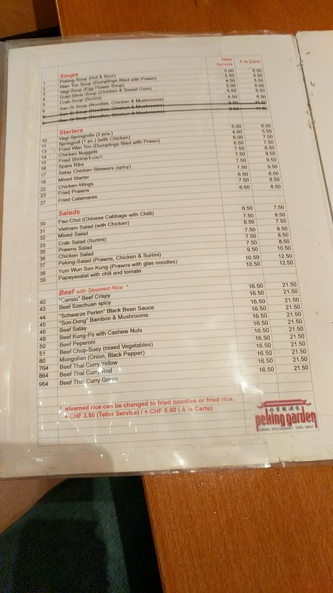 Peking Garden Glattbrugg Photo Menu 2