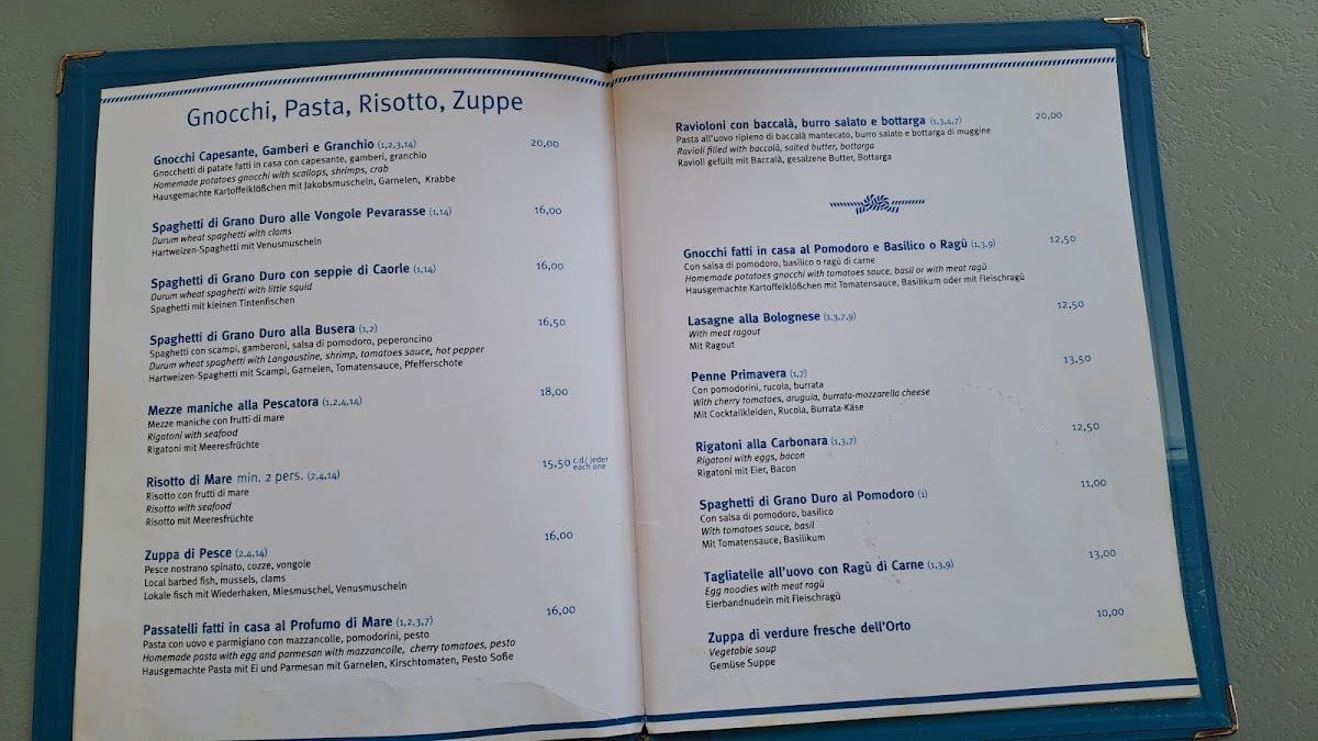 Al Veliero Caorle Ristorante Photo Menu 2
