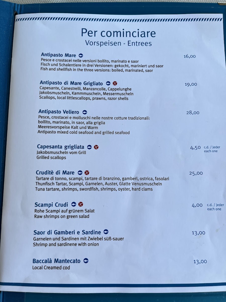 Al Veliero Caorle Ristorante Photo Menu 4