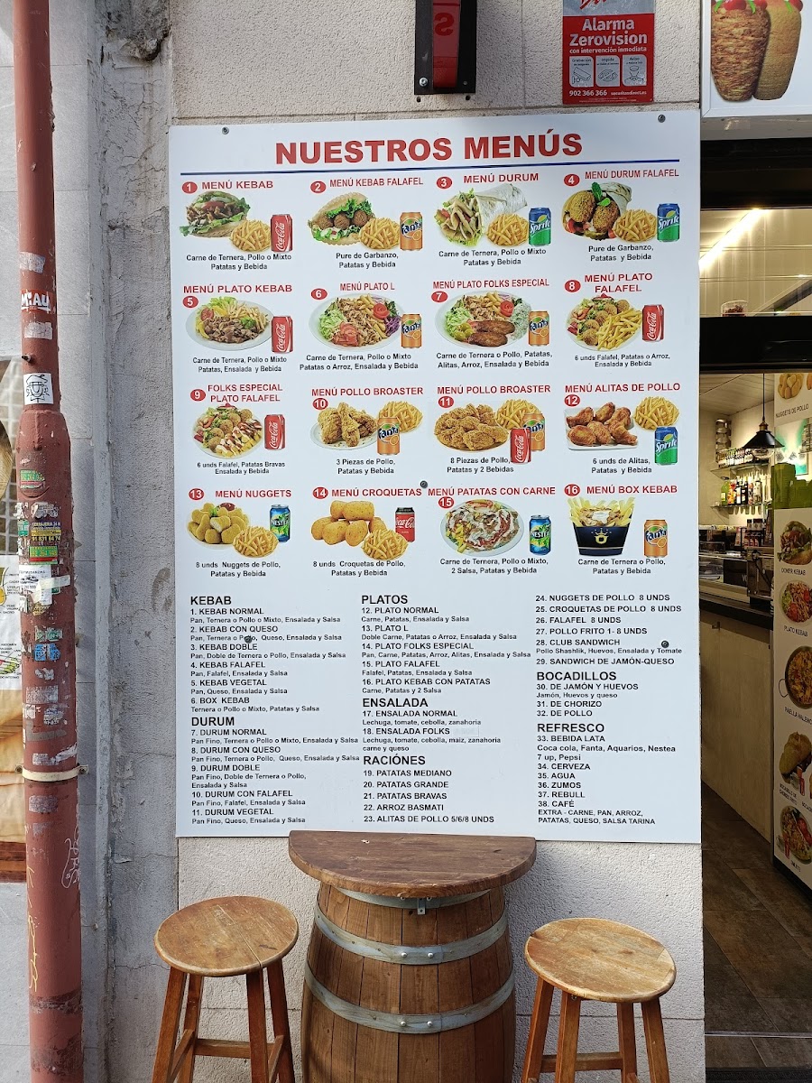 Folks Restaurant Bar: doner kebab & paella Photo Menu 2