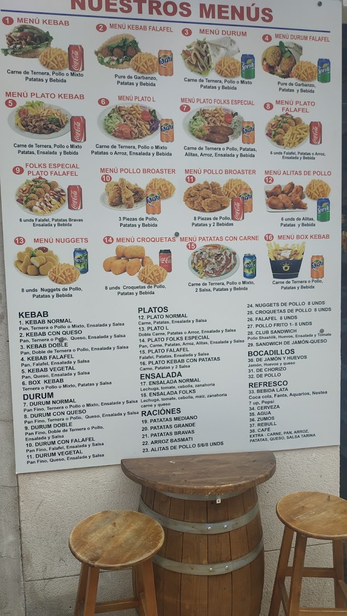 Folks Restaurant Bar: doner kebab & paella Photo Menu 5