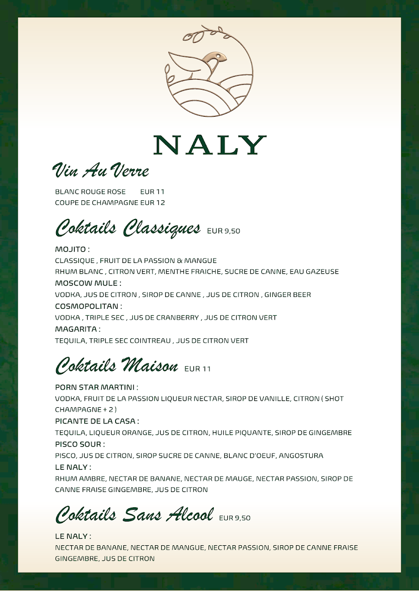 Restaurant le naly Photo Menu 2