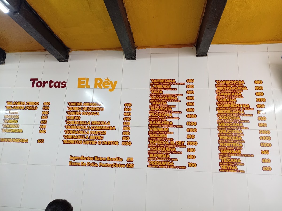 Tortas El Rey Queretaro Photo Menu 2