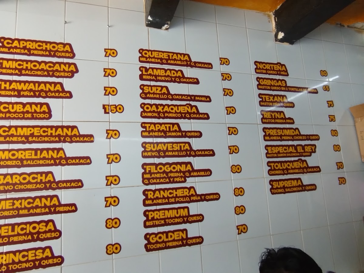 Tortas El Rey Queretaro Photo Menu 3