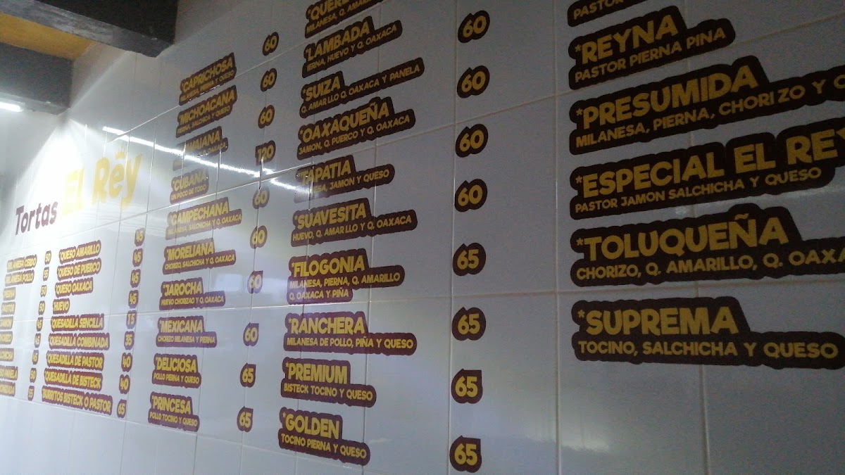 Tortas El Rey Queretaro Photo Menu 5