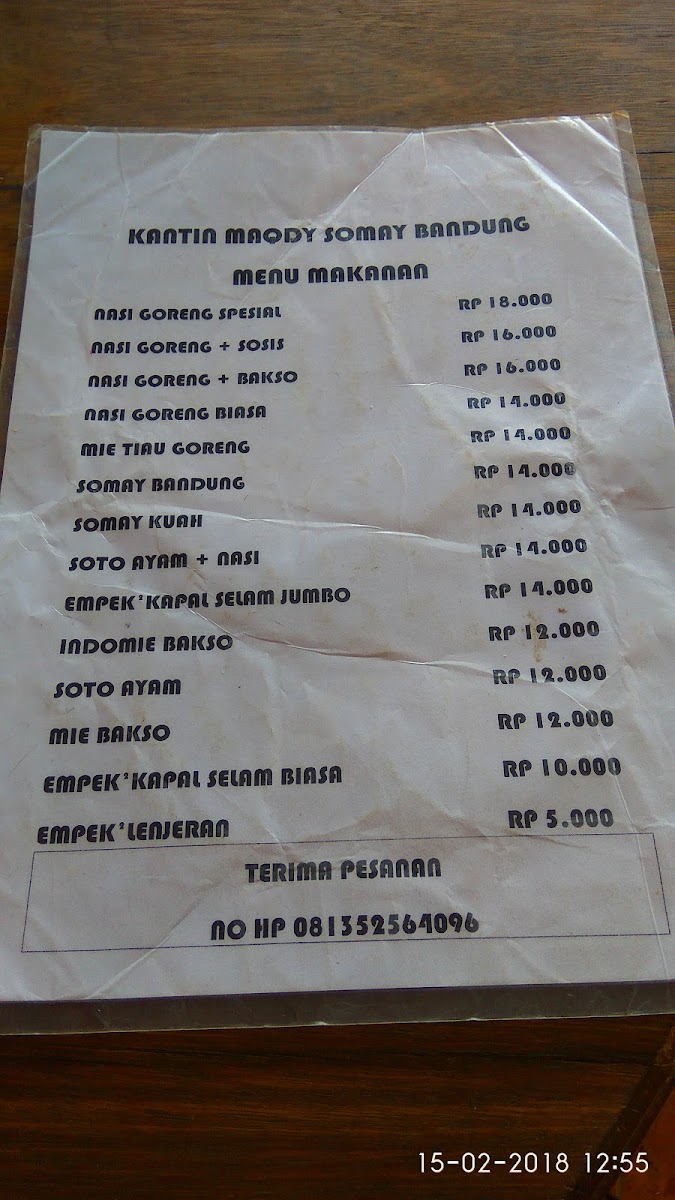 Kantin Maq - Dy / Somay Photo Menu 1