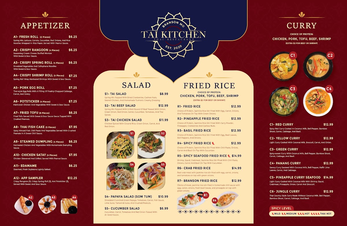 Tai kitchen Photo Menu 1
