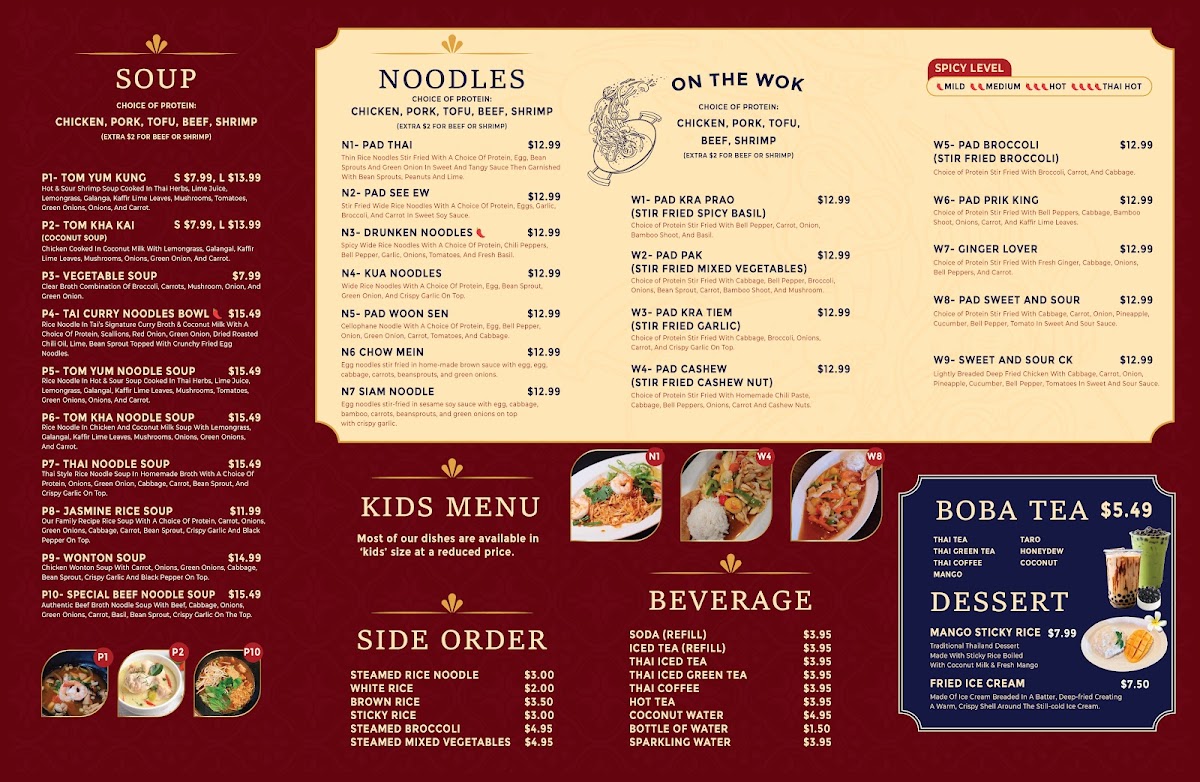 Tai kitchen Photo Menu 2