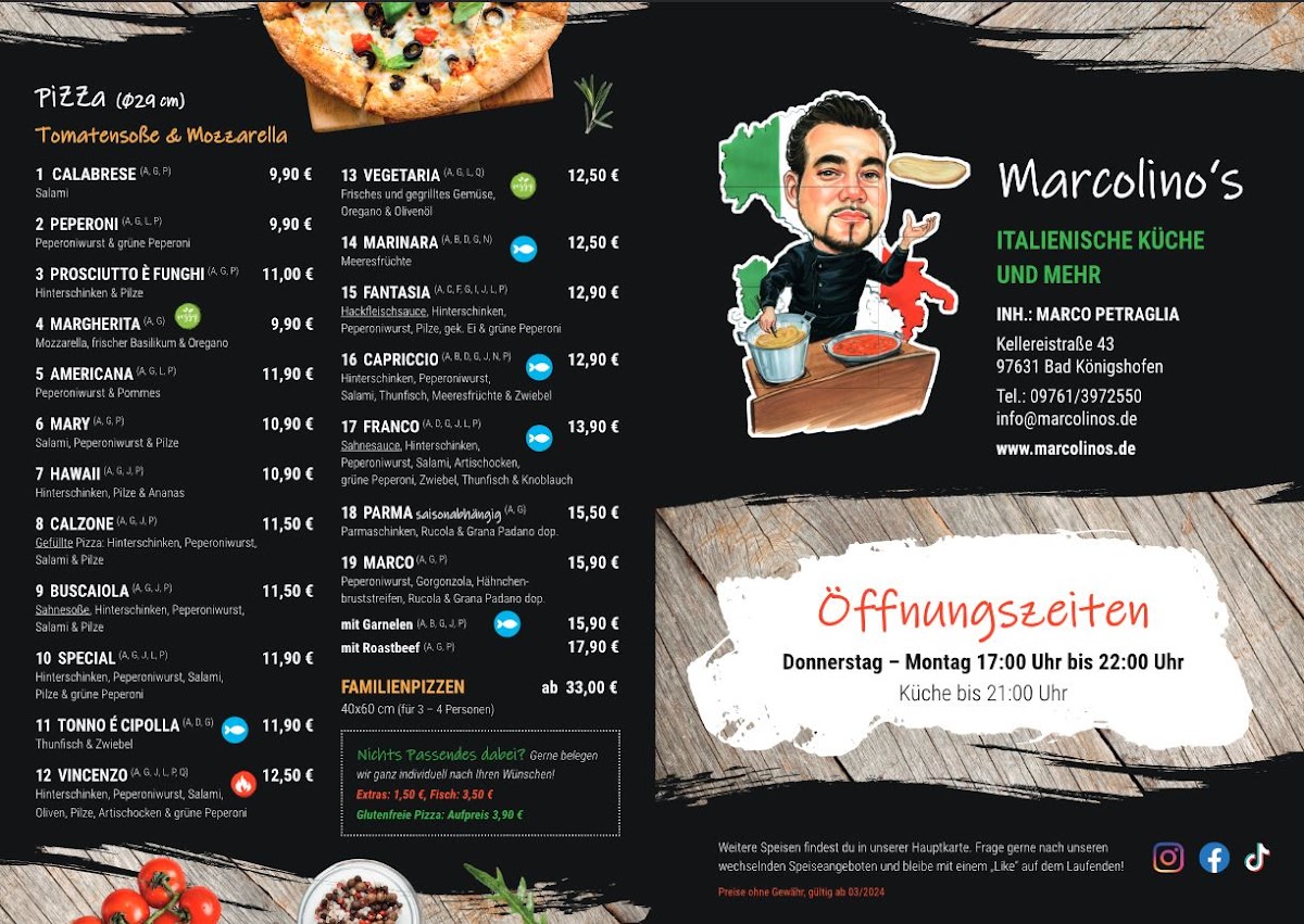 Marcolinos Photo Menu 1
