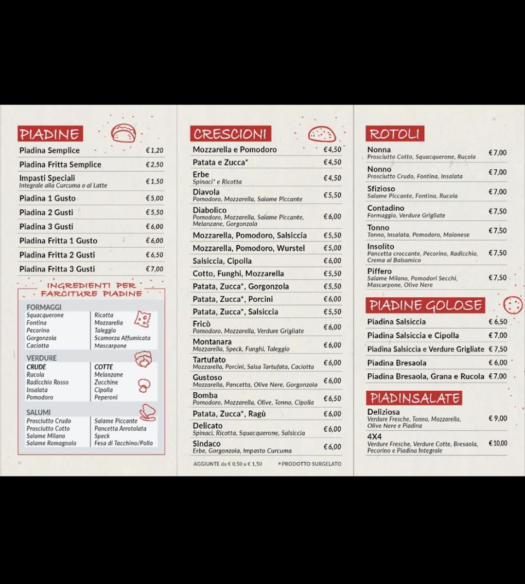 Piadineria Le Loverie Photo Menu 1