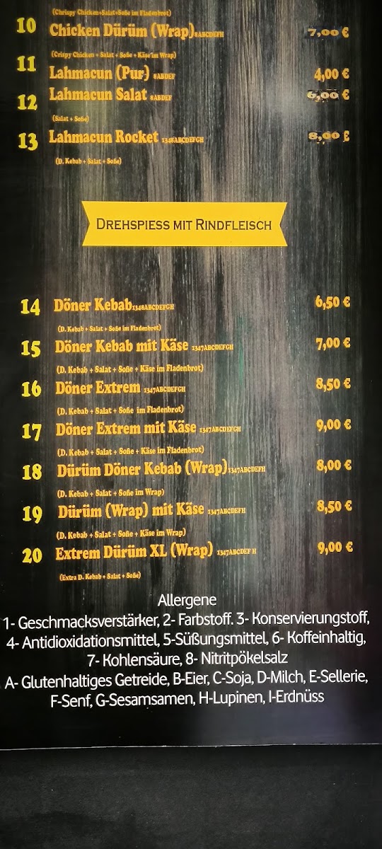 Westfood Döner Ingolstadt Photo Menu 1