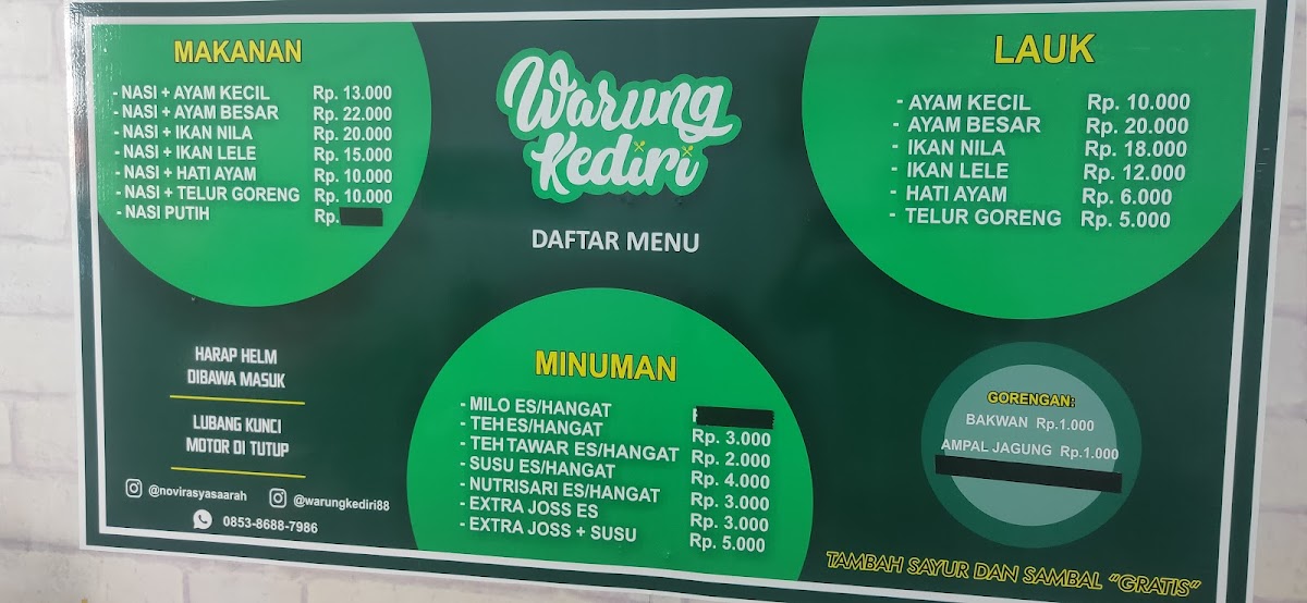 Warung Makan Kediri Photo Menu 2