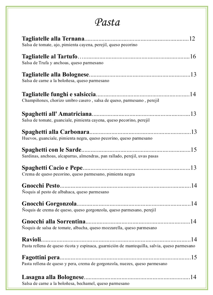 La Ciriola Restaurante Photo Menu 1