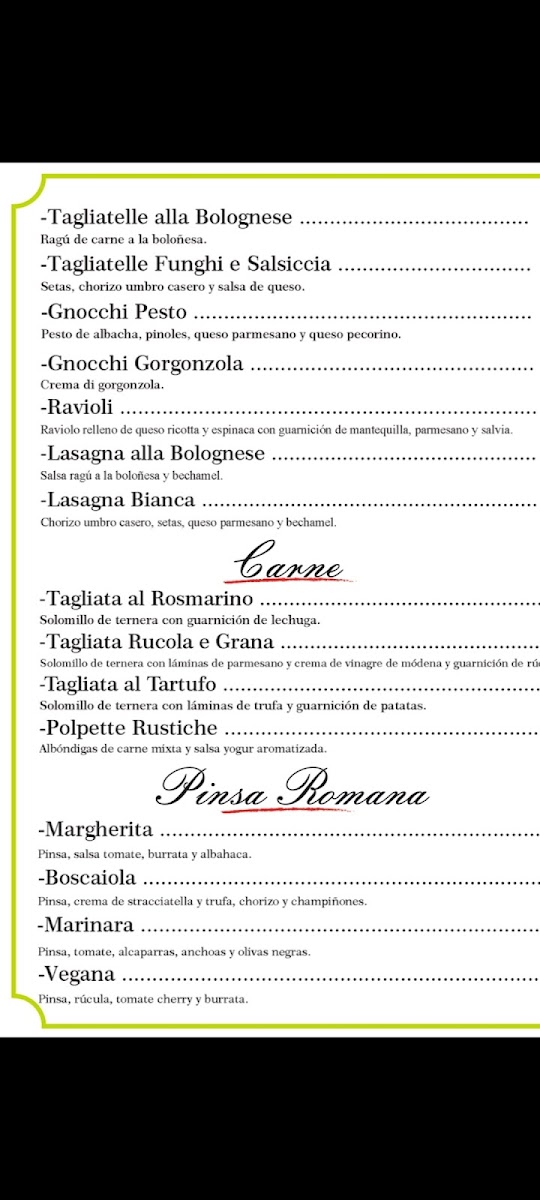 La Ciriola Restaurante Photo Menu 6